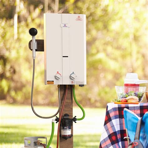 propane gas water heater camping